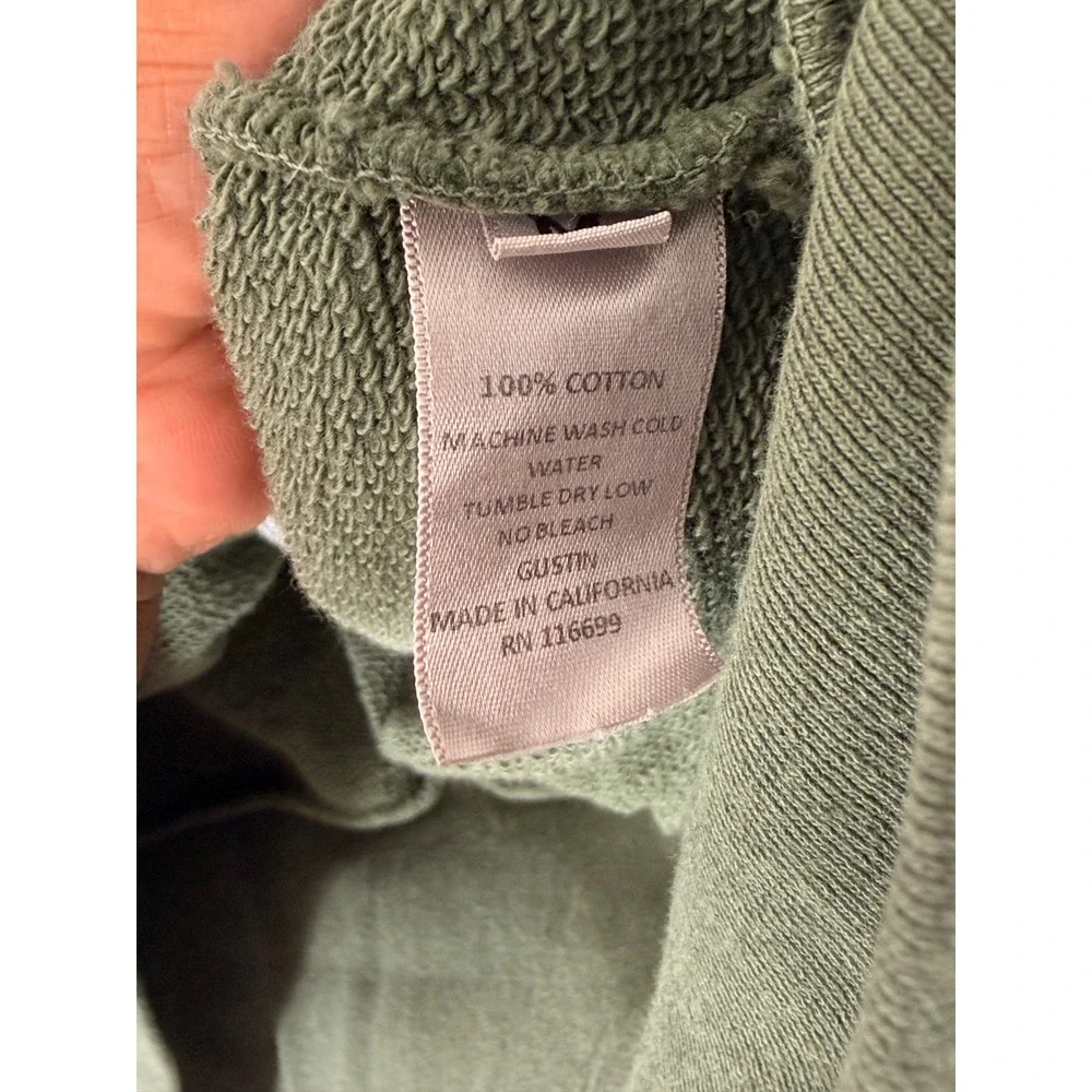 Gustin French Terry Bomber Green Men's Classic Minimalist Casual Basic Medium